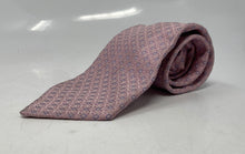Load image into Gallery viewer, Valentino Mens Pink Geometric Print Silk Adjustable Long Formal Designer Tie