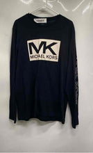 Load image into Gallery viewer, Michael Kors Mens Black Cotton Long Sleeve Crew Neck Graphic T-Shirt Size L