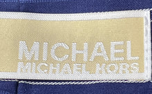 Load image into Gallery viewer, Michael Kors Mens Blue Striped Cotton Collared Dress Shirt Size 17 36/37