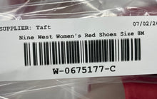 Load image into Gallery viewer, Nine West Womens Shoreside Red Leather Pointed Toe Slip-On D'Orsay Flats Size 8M