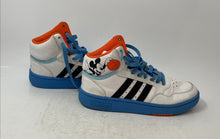 Load image into Gallery viewer, Adidas Boys Hoops Mid 3.0 GY6634 Mickey Mouse White Blue Sneakers Shoes Size 5.5