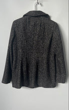 Load image into Gallery viewer, London Fog Womens Black White Herringbone Print Button Front Peacoat Size S