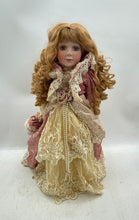 Load image into Gallery viewer, Victorian Style Curly Red Hair Lace Dress Collection Porcelain Doll