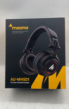 Load image into Gallery viewer, Maono AU-MH501 Black Studio Monitoring Over Ear Headphone In Box Not Tested
