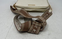 Load image into Gallery viewer, Anne Klein Womens White Faux Leather Double Zip-Around Crossbody Handbag