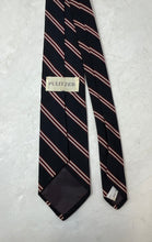 Load image into Gallery viewer, Lilly Pulitzer Mens Blue And Burgundy Striped Silk Adjustable Pointed Tie