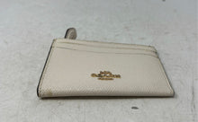 Load image into Gallery viewer, Coach Womens Beige Leather Mini Skinny ID Card Holder Coin Wallet