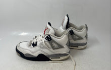 Load image into Gallery viewer, Nike Kids Air Jordan 4 Retro IB4171-100 White Black Sneaker Shoes Size 4Y