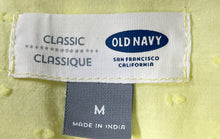 Load image into Gallery viewer, Old Navy Womens Yellow Classic Long Sleeve Collared Button-Up Shirt Size Medium