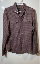 Load image into Gallery viewer, Armani Exchange Mens Purple Check Long Sleeve Fitted Button-Up Shirt Size XS