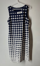 Load image into Gallery viewer, Alyx Womens Navy Blue White Polka Dot Sleeveless Sheath Dress Size 8 With Tag