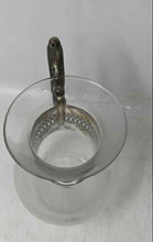 Load image into Gallery viewer, Silver Color Glass Jar Coffee Tea Carafe Pot With Warming Stand Base