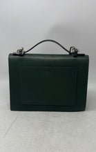 Load image into Gallery viewer, Pierre Cardin Womens Green Leather Detachable Strap Flap Over Top Handle Bag