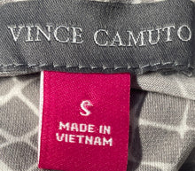 Load image into Gallery viewer, Vince Camuto Womens Gray Printed Sleeveless Ruched Blouse Top Size Small