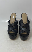 Load image into Gallery viewer, Aldo Womens Casuarina Black Leather Slip-On Block Platform Heels Size 6.5