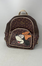 Load image into Gallery viewer, Disney Womens Multicolor Minnie Mouse Print Leather Adjustable Strap Backpack