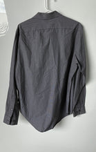 Load image into Gallery viewer, DKNY Mens Black White Check Slim Fit Long Sleeve Collared Dress Shirt Size L