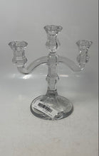 Load image into Gallery viewer, Bohemia Crystal Clear Glass Polished Finish Three-Arm Decorative Candelabra