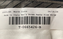 Load image into Gallery viewer, Made In Italy Mens Brown Flat Front Slash Pockets Dress Pants Size 60/44