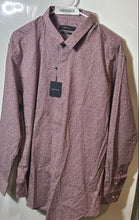 Load image into Gallery viewer, Arturo Calle Mens Burgundy Print Long Sleeve Slim-Fit Button-Up Shirt XL W/Tags