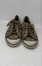 Load image into Gallery viewer, Coach Womens Barrett Brown Signature Print Lace-Up Sneakers Shoes Size 8.5 B
