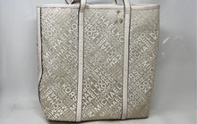 Load image into Gallery viewer, Michael Kors Womens Beige White Signature Print Double Handle Tote Handbag