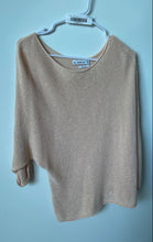 Load image into Gallery viewer, Zara Womens Peach Knit Collarless Asymmetrical Sleeve Pullover Sweater Size M