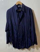 Load image into Gallery viewer, Authentic Versace Classic V2 Mens Dark Blue Long Sleeve Button-Up Shirt Size S
