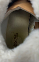 Load image into Gallery viewer, Michael Kors Womens Brown Faux Leather And Fur High Top Sneakers Shoes Size 5