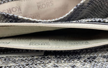 Load image into Gallery viewer, Michael Kors Womens Fulton Gray Black Animal Print Accordion Clutch Wallet