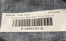 Load image into Gallery viewer, Michael Kors Mens Gray Long Sleeve Collared Slim Fit Button-Up Shirt Size XL