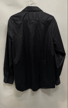 Load image into Gallery viewer, Michael Kors Mens Black Long Sleeve Collared Regular Fit Dress Shirt Size L