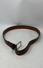 Load image into Gallery viewer, Fossil Mens Brown Leather Adjustable Rectangular Pin Buckle Dress Belt Size 34