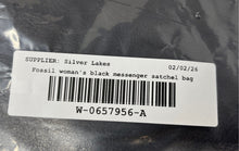 Load image into Gallery viewer, Fossil Womens Black Adjustable Strap Inner Pockets Shoulder Messenger Bag