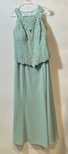 Load image into Gallery viewer, Nina Nischelle Womens Celadon Beaded Long Maxi Dress With Matching Scarf Size 14