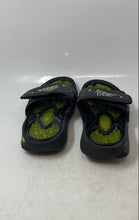 Load image into Gallery viewer, Adidas Mens Reptossage Black Leather Open Toe Slip-On Slide Sandals Size 7