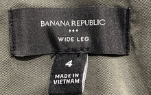 Load image into Gallery viewer, Banana Republic Womens Green Flat Front Wide-Leg Trouser Pants Size 4