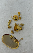 Load image into Gallery viewer, Gold-Tone Engraved Home Decorative Collectible Cups Tray & Pot Miniature Tea Set