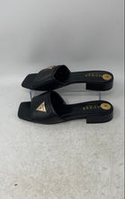Load image into Gallery viewer, Guess Womens Black Leather Open Toe Slip-On Block Heel Slide Sandals Size 8