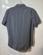 Load image into Gallery viewer, Calvin Klein Jeans Mens Blue Printed Cotton Short Sleeve Button-Up Shirt Size L