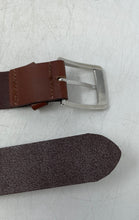 Load image into Gallery viewer, H&M Mens Brown Silver-Tone Buckle Leather Adjustable Dress Belt Size Medium