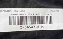 Load image into Gallery viewer, Diesel Mens Black Cotton Short Sleeve Crew Neck Pullover T-Shirt Size L