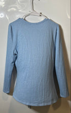 Load image into Gallery viewer, INC International Concepts Womens Blue Side Ruched Long Sleeve Blouse Top Size L