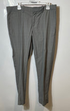 Load image into Gallery viewer, Penguin Mens Gray Plaid Flat Front Straight Leg Dress Pants Size 34