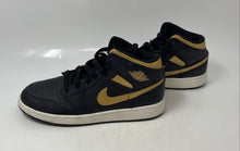 Load image into Gallery viewer, Nike Kids Air Jordan 1 Mid Black Mid Top Lace-Up Sneaker Shoes Size 6.5Y
