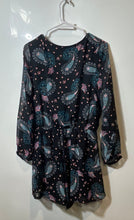 Load image into Gallery viewer, Express Womens Multicolor Paisley Long Sleeve One-Piece Romper Size Medium