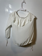 Load image into Gallery viewer, Michael Kors Womens White Long Sleeve Off The Shoulder Blouse Top Size P/M