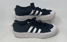 Load image into Gallery viewer, Adidas Womens Nizza Black White Lace-Up Low Top Platform Sneaker Shoes Size 10