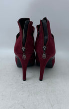 Load image into Gallery viewer, G By Guess Womens Burgundy Suede Back Zip High Heel Ankle Booties Size 9.5 M
