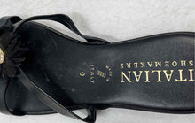 Load image into Gallery viewer, Italian Shoemakers Womens Black Open Toe Slip-On Slide Sandal Size 9